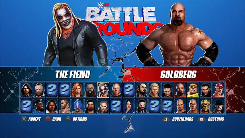 شخصیت‌های بازی WWE 2K Battlegrounds 